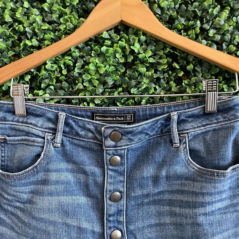 Abercrombie & Fitch Button Up Denim Skirt - Picture 5 of 10